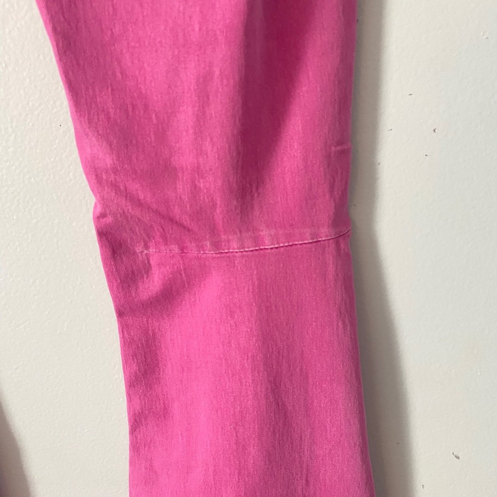 We The Free Free People Sz 27 Boho Penny Pull On Flare Jeans Magenta Pink Retro - Picture 5 of 9